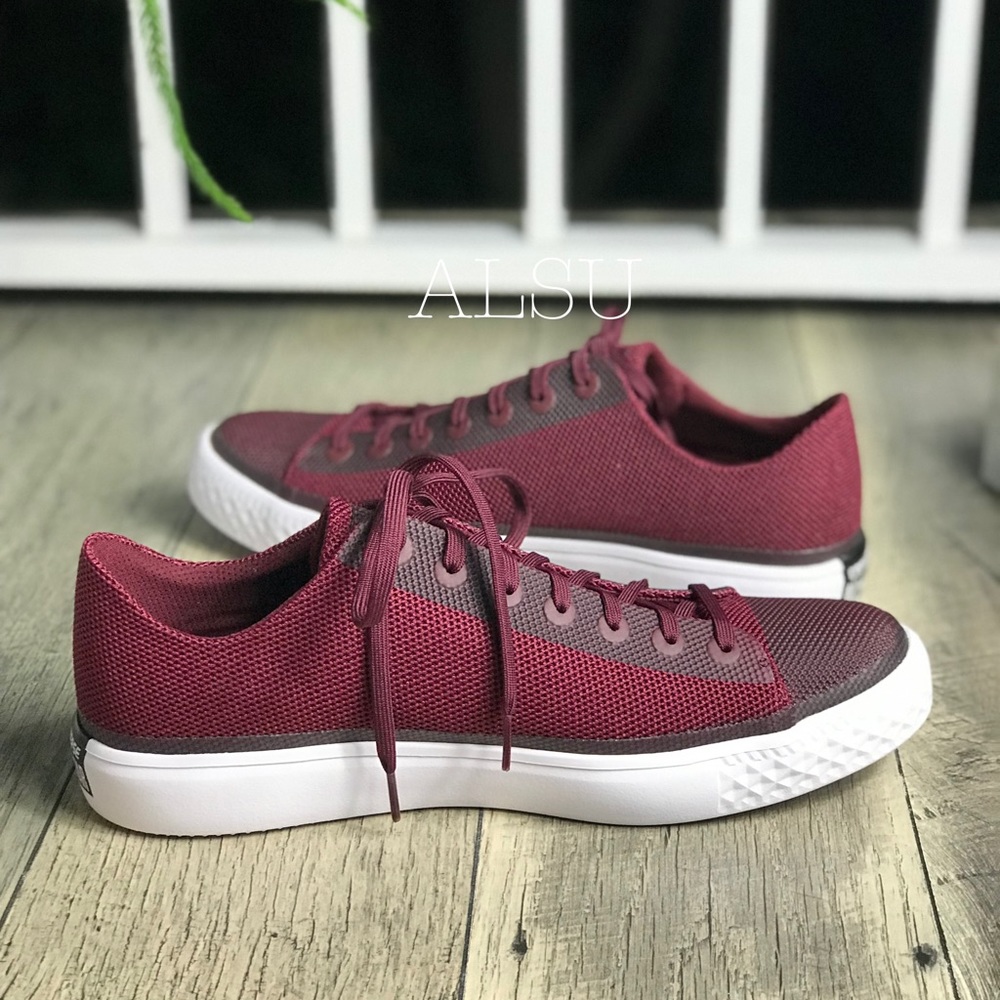 Converse Ctas Modern OX Bordeaux Burgundy White M - Picture 5 of 8